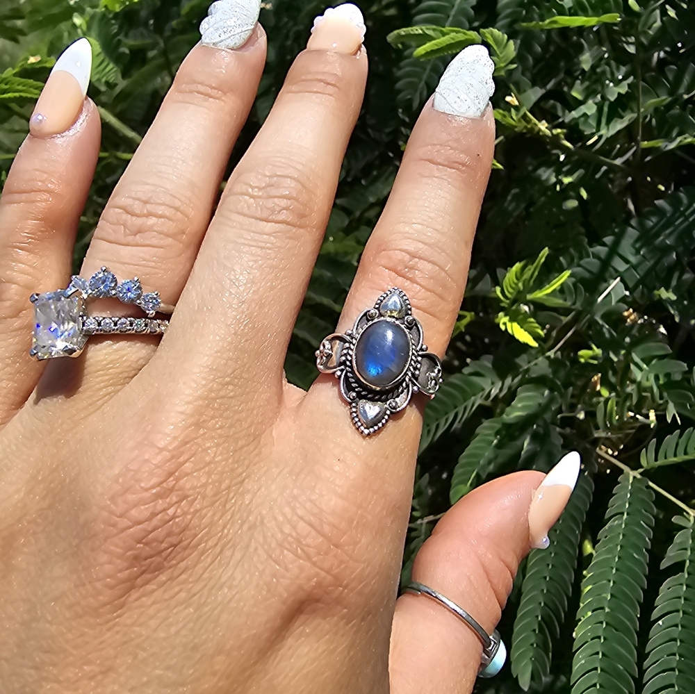 Labradorite ring size 6 925
